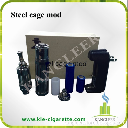 2014 New Product Stainless Steel Cage Mod Fit 18350 18500 18650 Battery Steel Cage Mod Tvs Mod